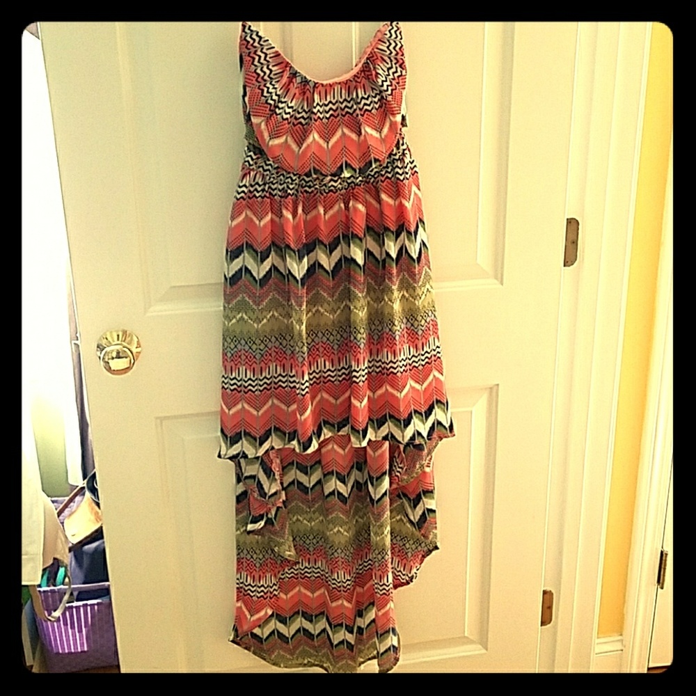 Strapless high low dress